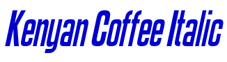 Kenyan Coffee Italic 字体