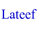 Lateef 字体