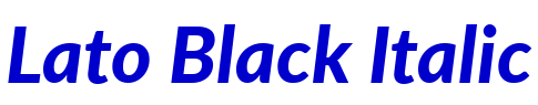 Lato Black Italic 字体