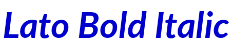 Lato Bold Italic 字体
