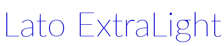 Lato ExtraLight 字体
