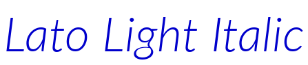 Lato Light Italic 字体