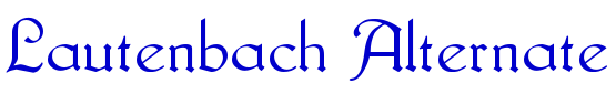 Lautenbach Alternate 字体