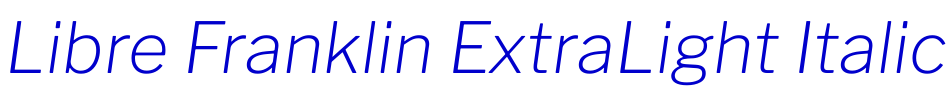 Libre Franklin ExtraLight Italic 字体