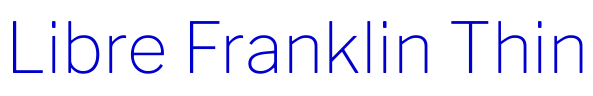 Libre Franklin Thin 字体