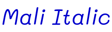 Mali Italic 字体