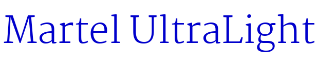 Martel UltraLight 字体