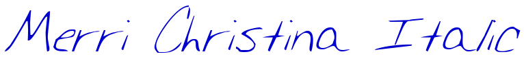 Merri Christina Italic 字体