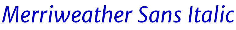 Merriweather Sans Italic 字体
