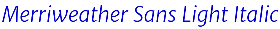 Merriweather Sans Light Italic 字体