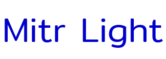 Mitr Light 字体