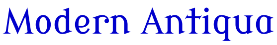 Modern Antiqua 字体