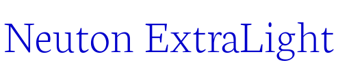 Neuton ExtraLight 字体