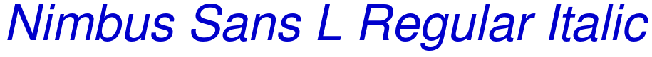 Nimbus Sans L Regular Italic 字体