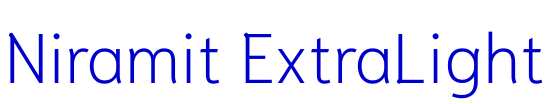 Niramit ExtraLight 字体