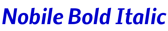 Nobile Bold Italic 字体