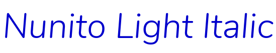 Nunito Light Italic 字体