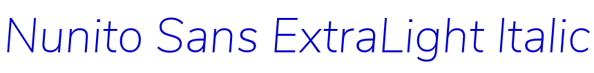 Nunito Sans ExtraLight Italic 字体