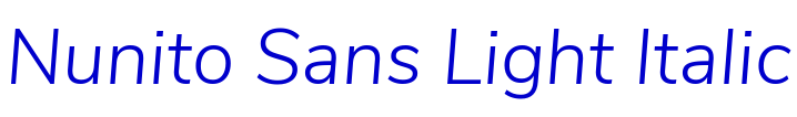 Nunito Sans Light Italic 字体