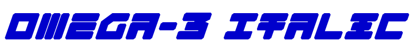 Omega-3 Italic 字体