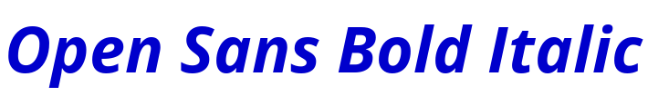 Open Sans Bold Italic 字体