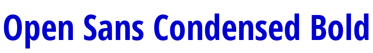 Open Sans Condensed Bold 字体