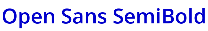 Open Sans SemiBold 字体