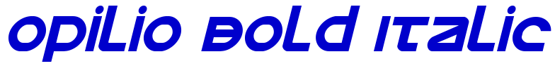 Opilio Bold Italic 字体