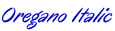 Oregano Italic 字体