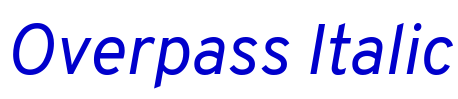 Overpass Italic 字体