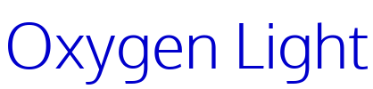 Oxygen Light 字体