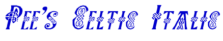 Pee's Celtic Italic 字体