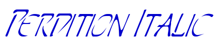 Perdition Italic 字体