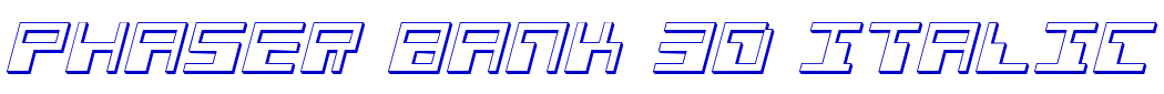 Phaser Bank 3D Italic 字体