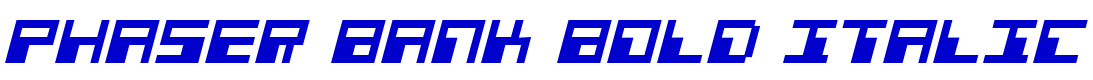 Phaser Bank Bold Italic 字体