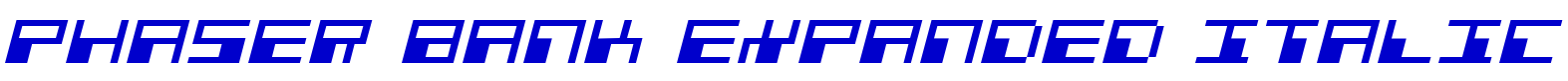 Phaser Bank Expanded Italic 字体