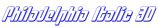 Philadelphia Italic 3D 字体