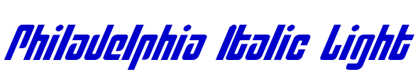Philadelphia Italic Light 字体