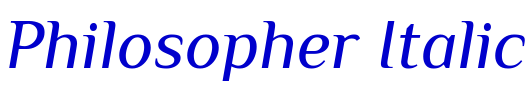 Philosopher Italic 字体