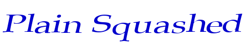 Plain Squashed 字体