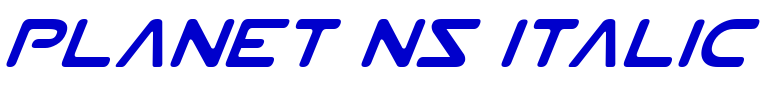 Planet NS Italic 字体