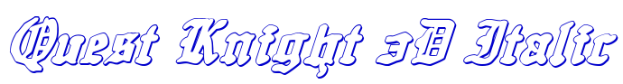 Quest Knight 3D Italic 字体