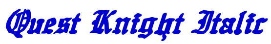 Quest Knight Italic 字体