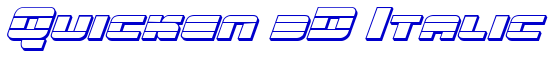 Quicken 3D Italic 字体