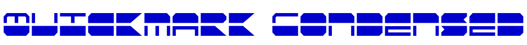 Quickmark Condensed 字体
