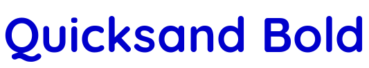 Quicksand Bold 字体