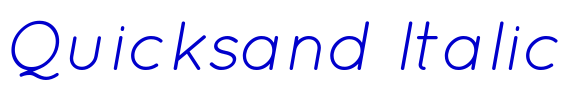 Quicksand Italic 字体
