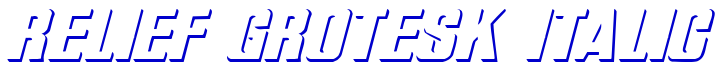 Relief Grotesk Italic 字体
