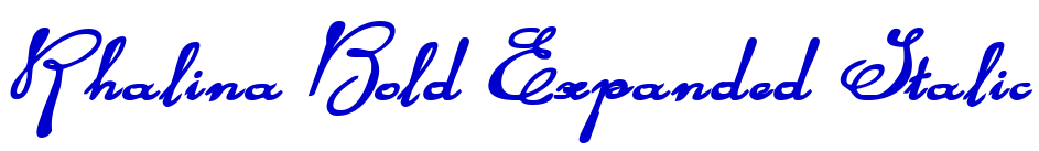 Rhalina Bold Expanded Italic 字体