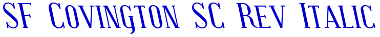 SF Covington SC Rev Italic 字体